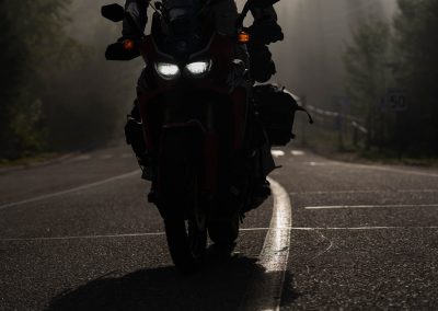 Laurentians on off-road motorcycle